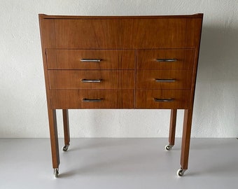 Mid Century Modern Wood Buffet with 6 Drawer, 1960s, Italy