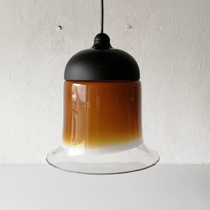 Peill Putzler Beautiful Caramel Glass Pendant Lamp, 1960s Germany