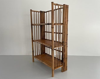 Italian Bamboo Folding Shelf, 1960s, Italy