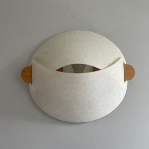 Plastic Paper and Wood Single Sconce or Ceiling Lamp by Domus, 1980s, Italy