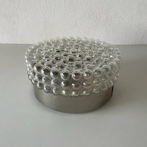 Round Bubble Glass Flush Mount or Wall Lamp by Limburg, 1960s, Germany