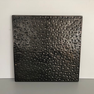 Unique Italian hand-crafted dark brown metal Atomic style Sculptural Wall Art, 1960s, Italy