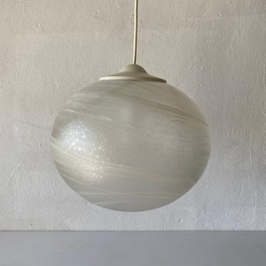 Peill Putzler unusual Artwork on Glass Ceiling lamp, 1970s, Germany