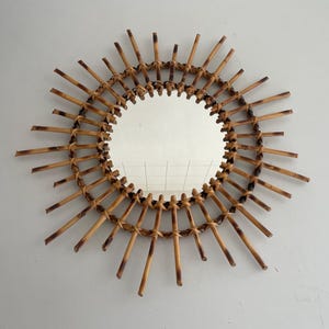 Mid Century Bamboo Wall Mirror, 1970s, Germany