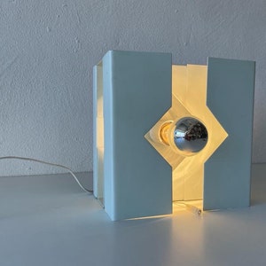 Rare white metal single wall lamp by Kaiser Leuchten, 1960s, Germany