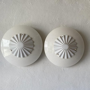 Wonderful Serie Migale Pair of Sconces or Flush Mounts by Vico Magistretti for Oluce, 1960s/70s, Italy