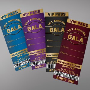 Gala Ticket Gala Night Ticket Invitation Business Gala Invitation