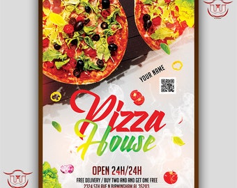 Pizza Flyer Etsy