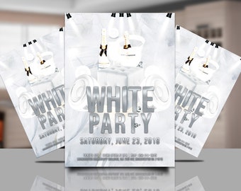 white invitations etsy all white party invitation