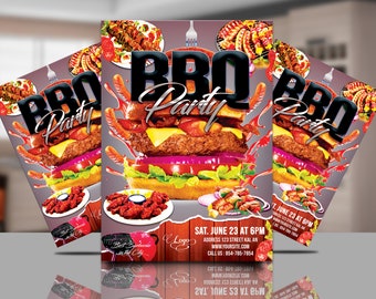bbq flyer etsy