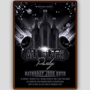 All Black Affair” Birthday Party! Loved the way this came out