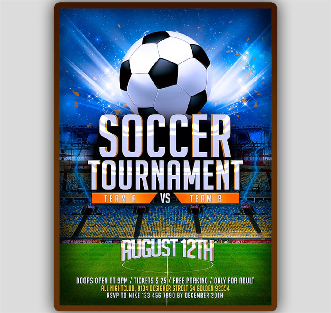 Soccer Flyer Soccer Game Flyer Soccer Tournament Soccer Championship