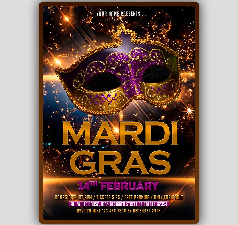Mardi Gras Invitation, Mardi Gras Flyer, Masquerade Party Invite,  Masquerade Party Flyer, Masquerade Birthday Invitation, Masquerade Ball -  Etsy