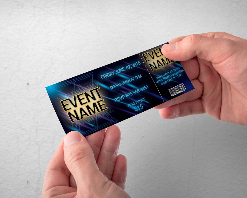 Glow event tickets design glow in the dark party ticket glow Etsy