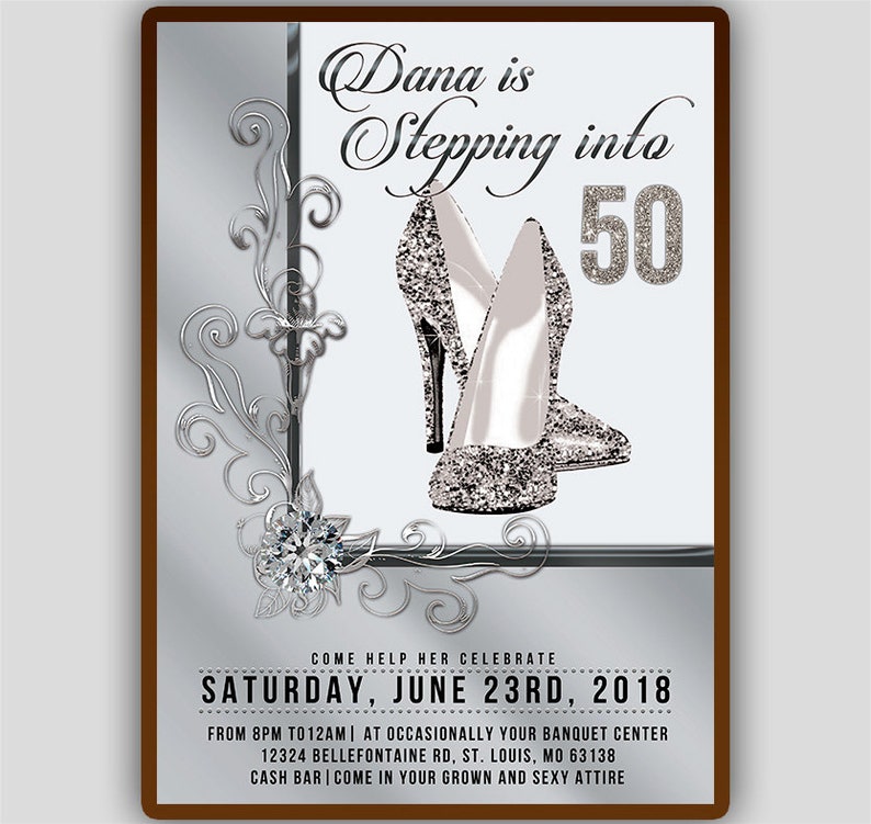 45th birthday invitation 55th birthday party all white | Etsy