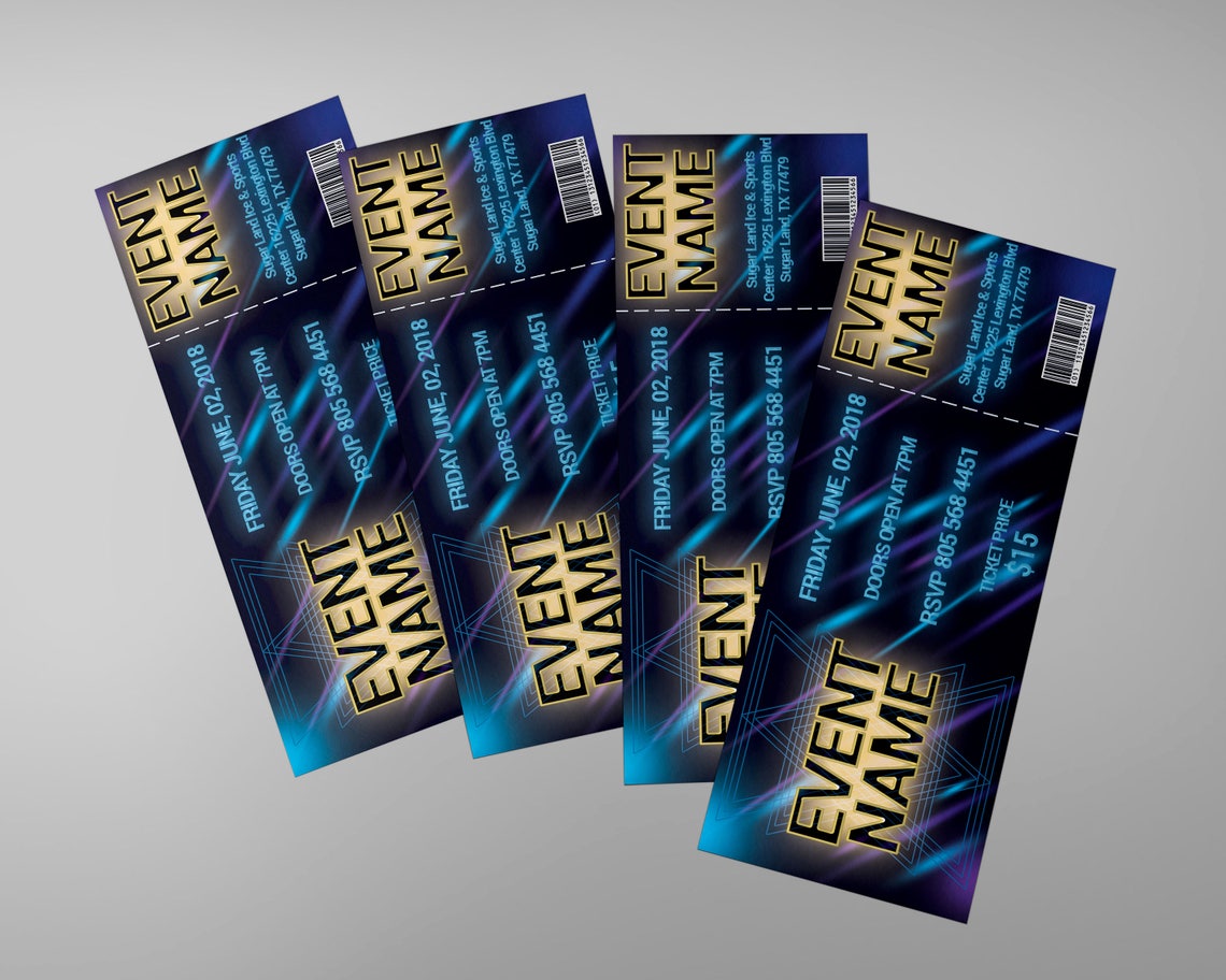 Glow event tickets design glow in the dark party ticket glow Etsy