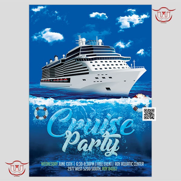 Cruise invitation, cruise birthday flyer, cruise wedding invitation, cruise party flyer, printable cruise birthday invite, custom cruise