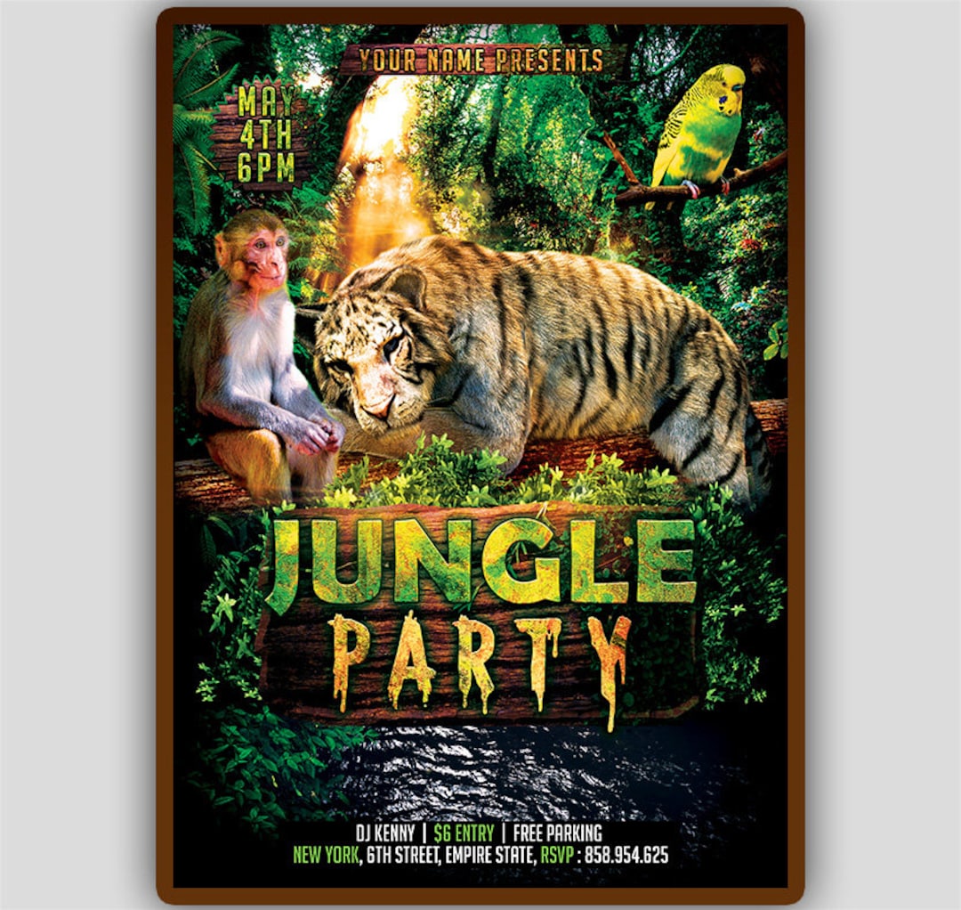 jungle-party-flyer-template-psd-design-download