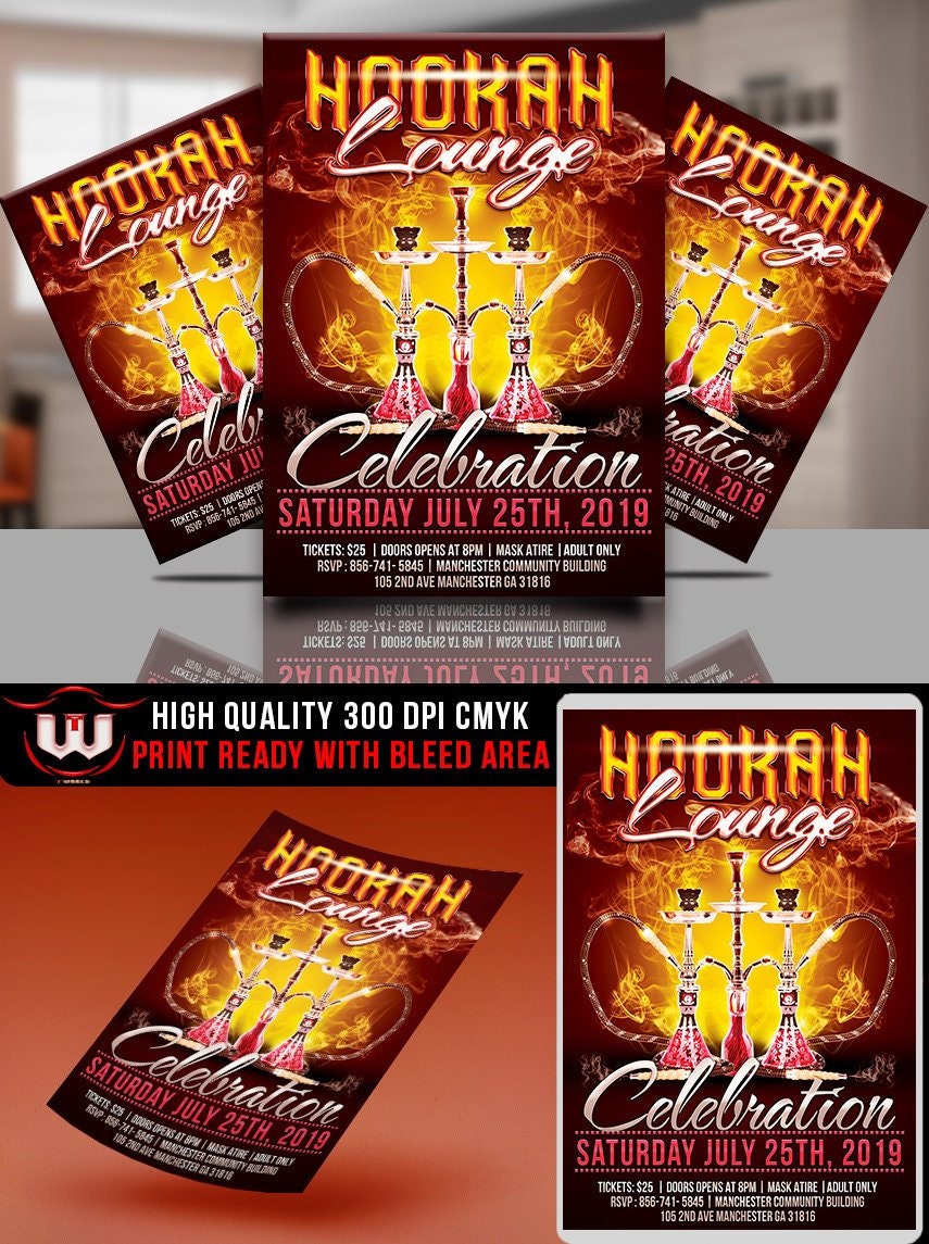 Hookah Lounge Invitation Hookah Night Hookah Invitation Smoking