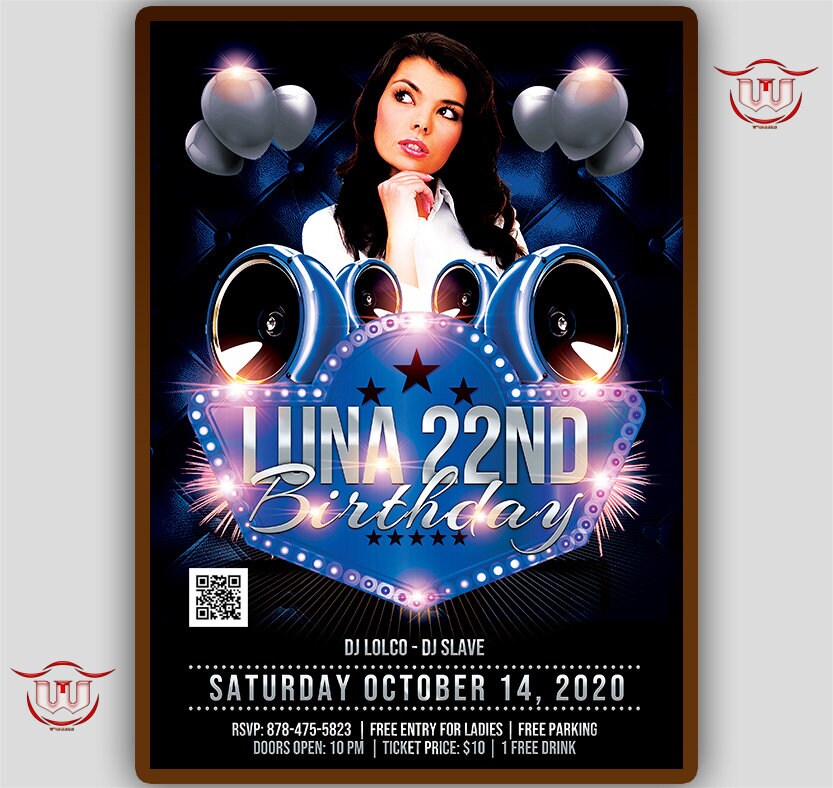 Invitation Bleue De Fete D Anniversaire Invitations De Etsy France