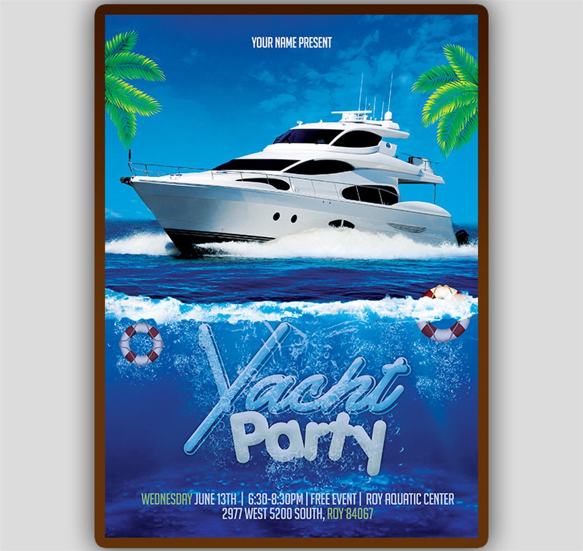 yacht party invitation templates free