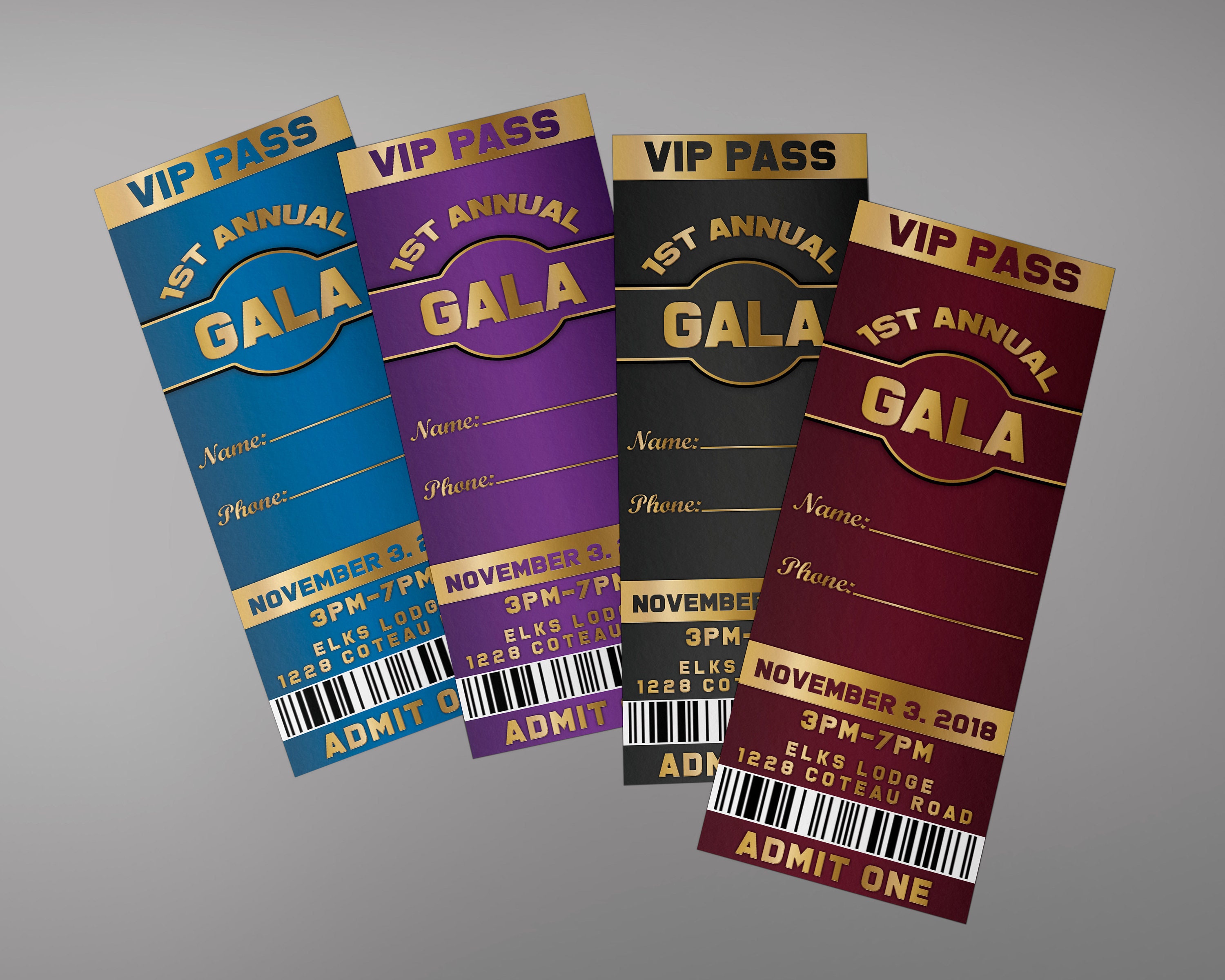 Gala Ticket Gala Night Ticket Invitation Business Gala Etsy
