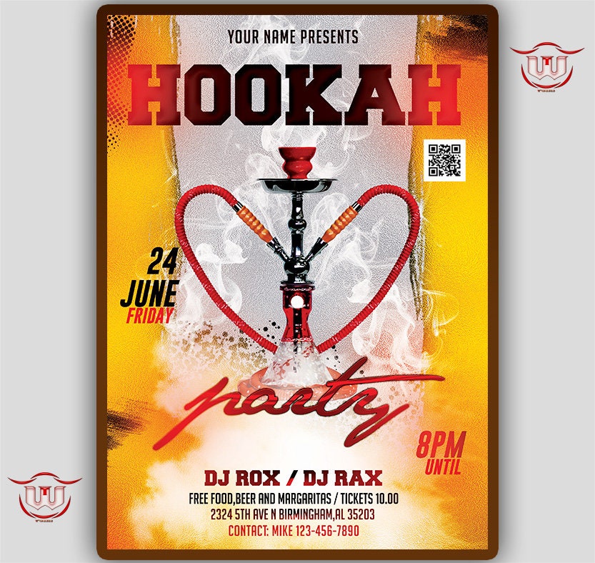 Hookah Lounge Invitation Hookah Night Hookah Invitation Smoking