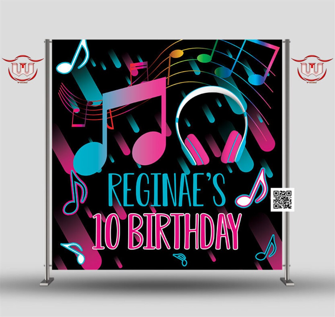 Tiktok Birthday Backdrop, Tiktok Party Backdrop, Tiktok Banner, Tiktok