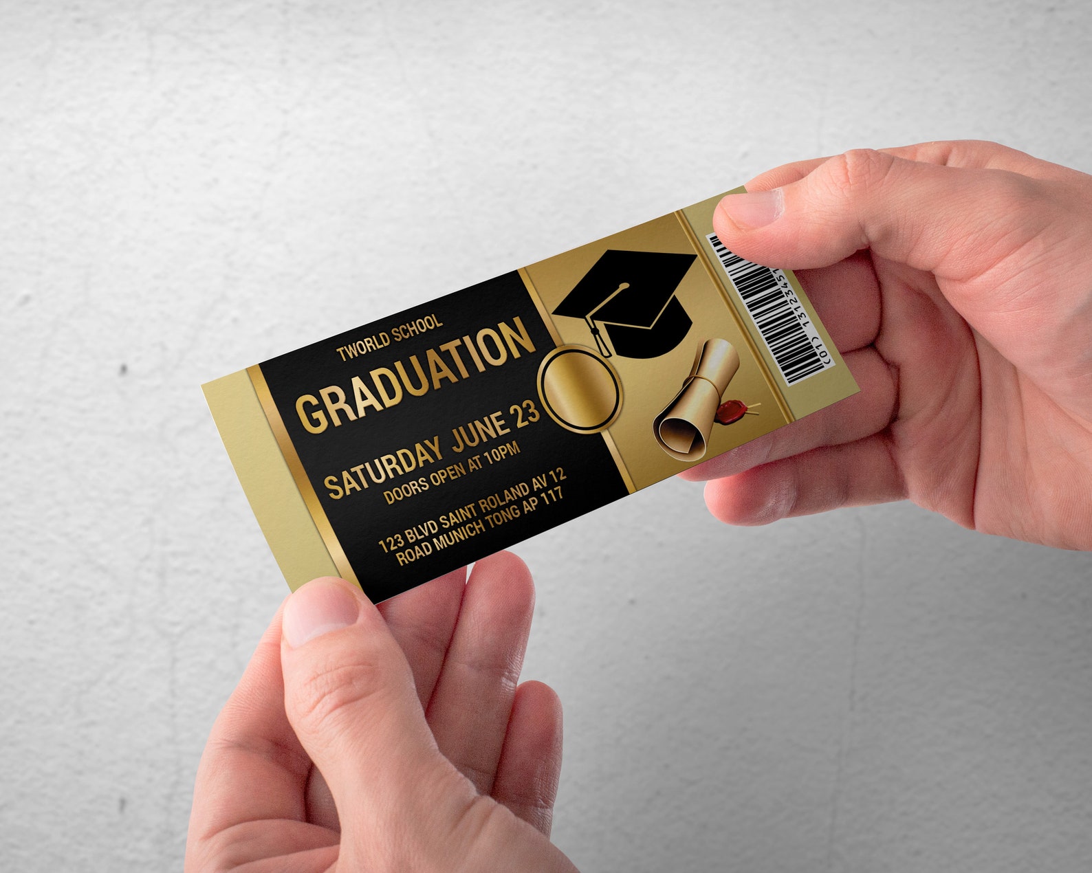 Graduation Ticket Template Free