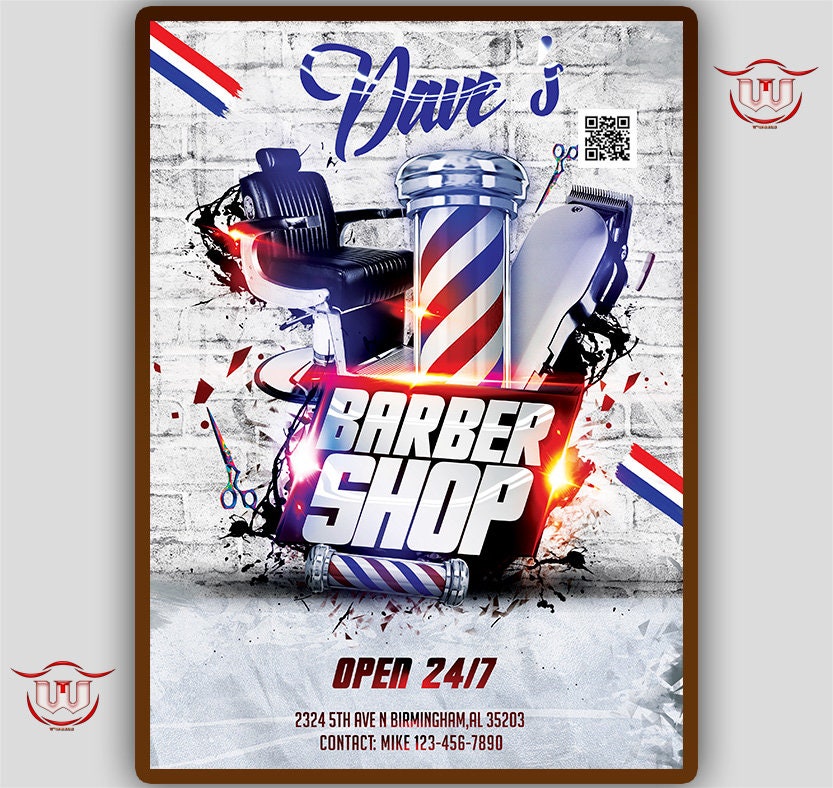Barber shop flyer barber flyer barber shop grand opening Etsy