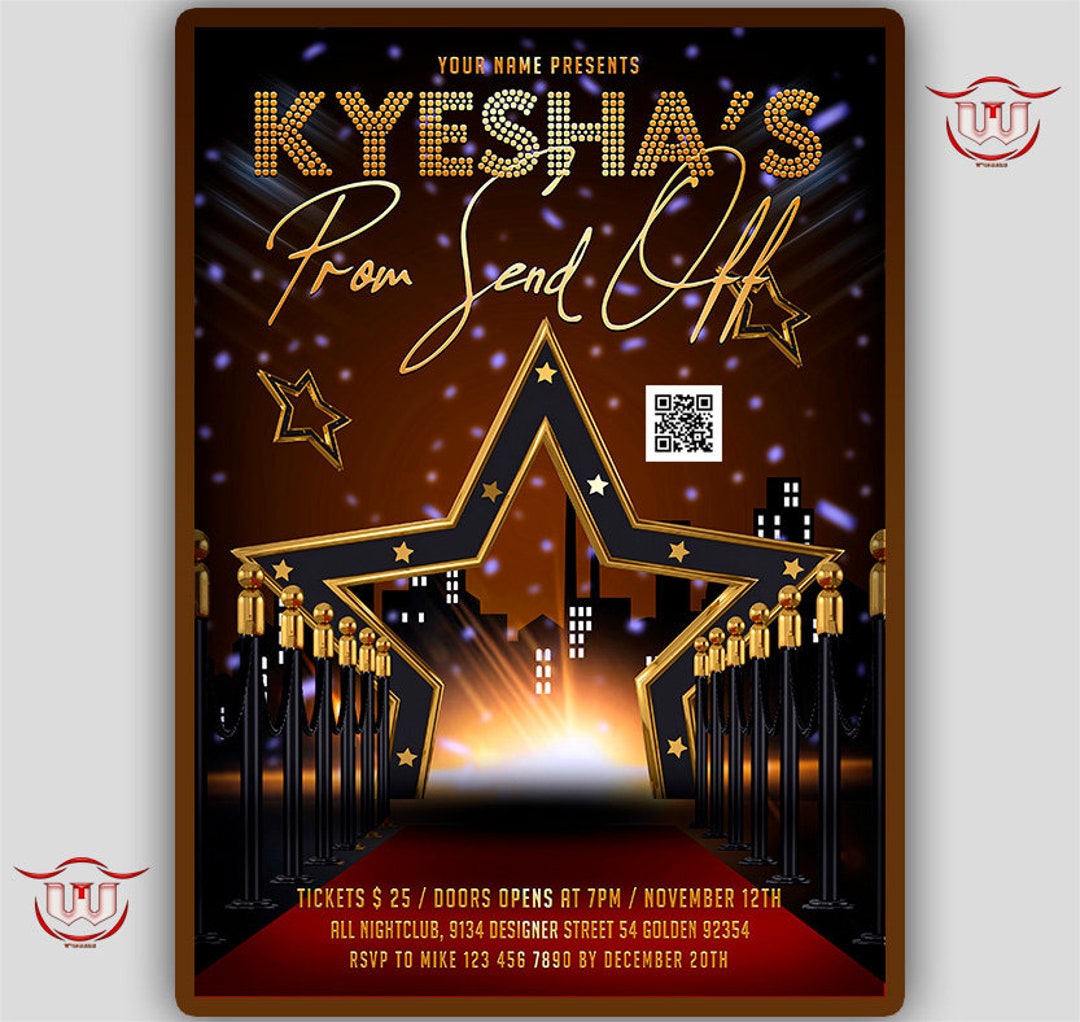 Prom Send off Flyer Prom Send off Invitation Prom Night - Etsy