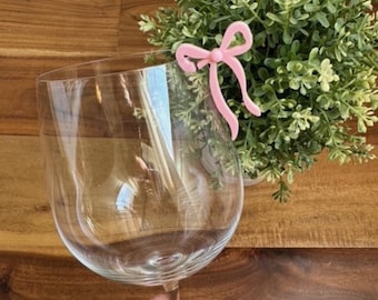 Bow Drink Charms & Drink Tags – Wine Glass Markers for Bridal Showers