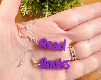 Read Books Earrings – Book Lover, Librarian and Teacher Gift