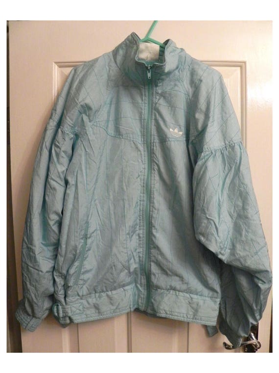 light blue adidas tracksuit top