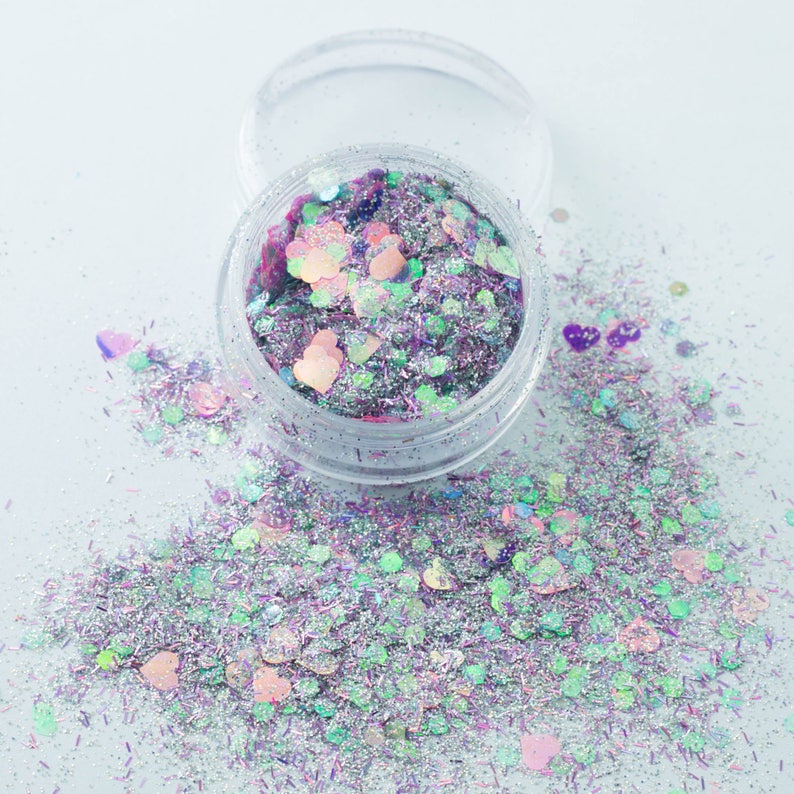 Mermaid Kisses (CM49) Chunky Cosmetic Mixed Glitter - Festival Dance MUA Eye Shadow Face Body Nail Art Tattoo Clubbing