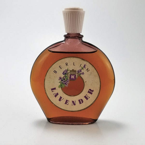 Gebruder Kleiner Berlin Lavender Vintage German Perfume Purple Glass Bottle