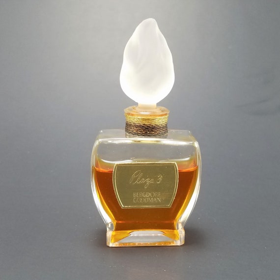 Bergdorf Goodman Plaza 3 Three Vintage Perfume Antique Fragrance Crystal Bottle 1950s Rare Perfume Bottle Crystal Flacon Discontinued