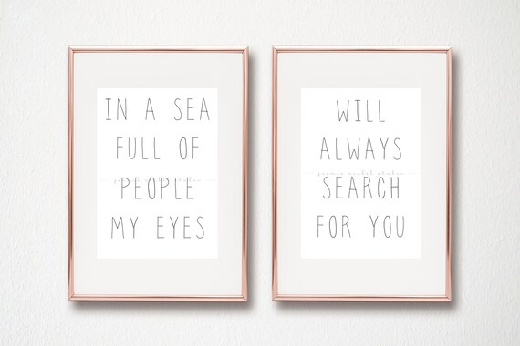In A Sea Full Of People My Eyes Will Always Search For You Etsy