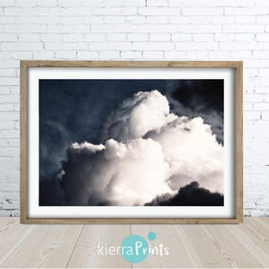 Cloud Print, Moody, Sketchy print, Digital Download, Colour, Wall Art, Living Room, Large Poster, Bedroom, Luxe, Art, Modern, The Sky