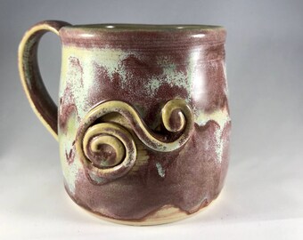 16 oz Handmade Pottery Mug, Clay Mug, Stoneware Mug, Handmade Mug, Pottery Coffee Mug, Handmade Coffee Mug, Coffee Cup, Stoneware Coffee Cup