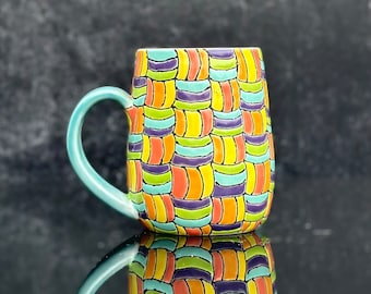 53P - 16 oz Coffee Mug - Handmade - Ceramics and Pottery - Unique Gifts