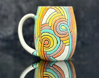 55S - 16 oz Coffee Mug - Handmade - Ceramics and Pottery - Unique Gifts