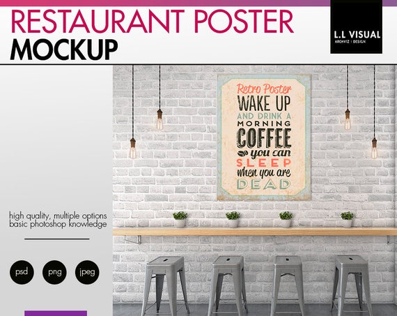 Restaurant Mockup 18x24 Poster Mockup Styled Photography Mockup Stock Restaurant Mockup 18x24 Poster Mockup Styled Photography Mockup Stock
