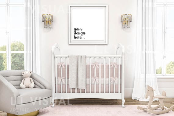 Baby Room Mockup Frame Mockup  20x20 40x40 Digital Frame