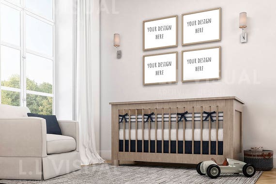 Baby Room Mockup Four Frame Mockup 8x10 16x20 Horizontal Digital Baby Room Mockup Four Frame Mockup 8x10 16x20 Horizontal Digital