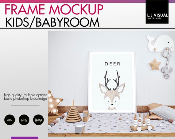 Babyroom Frame Mockup Poster Mockup 30x40 Frame Mockup 30x40