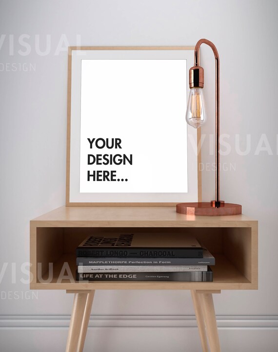 Frame Mockup 8x10 16x20 Vertical Digital Wood Frame Mockup