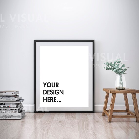 Frame Mockup 8x10 16x20 Vertical Digital Black Frame Etsy