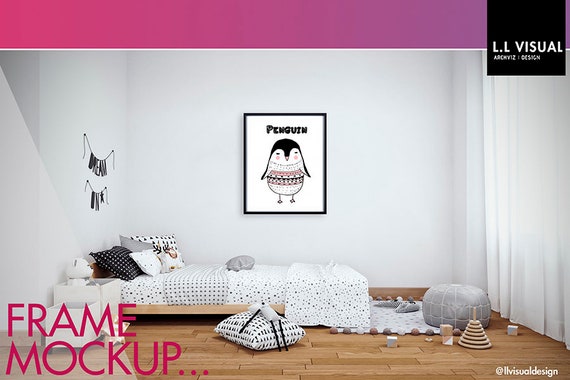Download Kids Bedroom Mockup Wallpaper Mockup 8x10 Frame Mockup Etsy