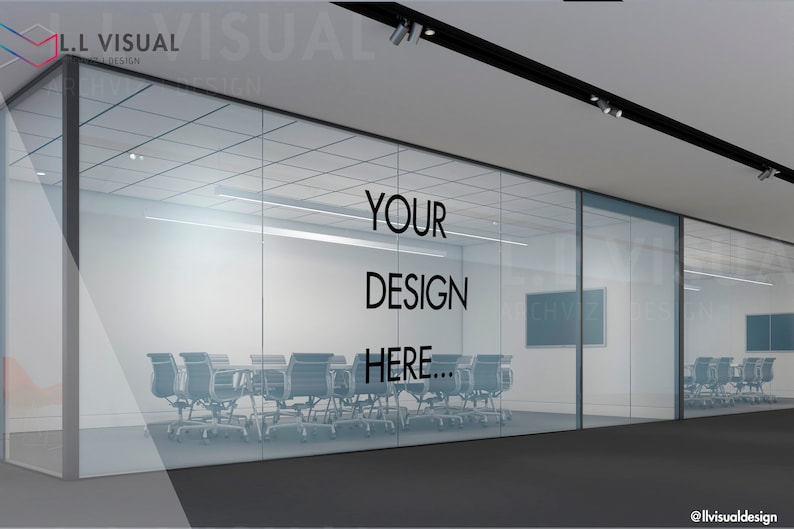 Download Office Glass Wall Mockup Glass Mockup Wall Mockup Office | Etsy